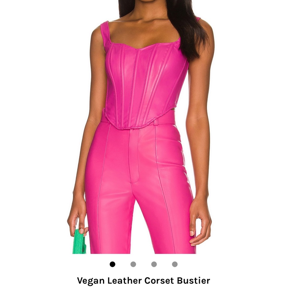 Bardot Vegan Leather Pants AND bustier top